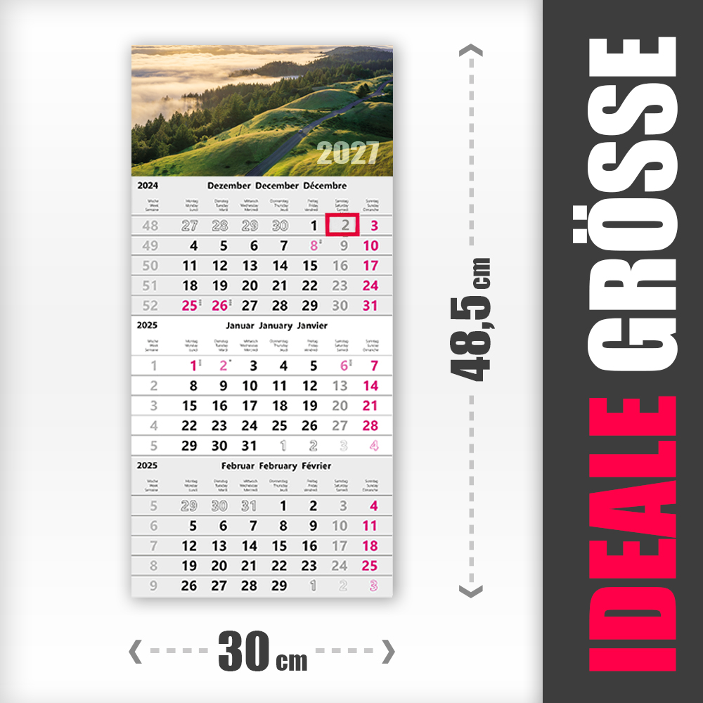 cnoco 3 Monatsplaner Kalender