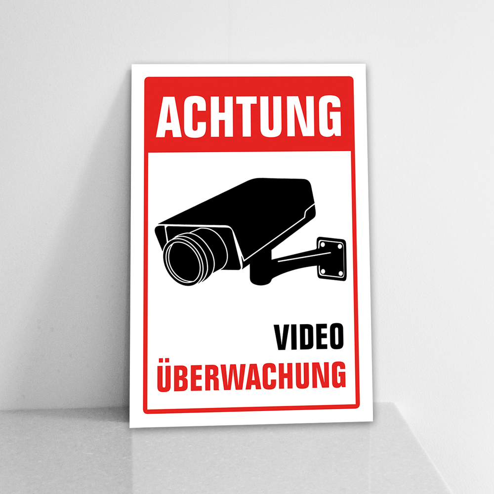 Videoüberwachung PVC Hartschaum Schild